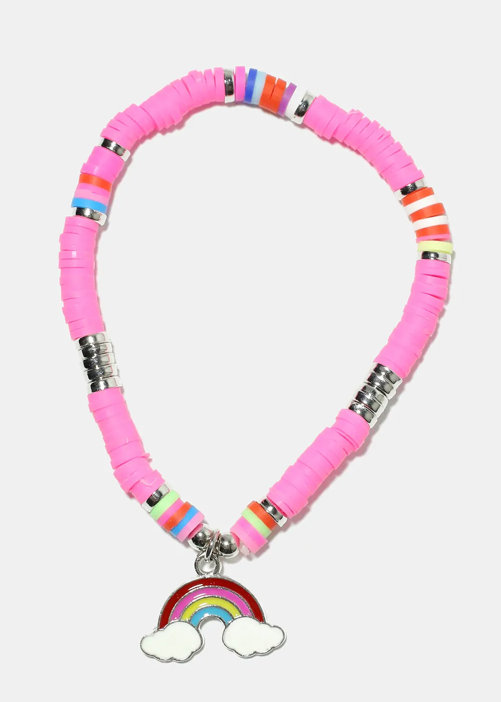 Rainbow Charm Beaded Bracelet