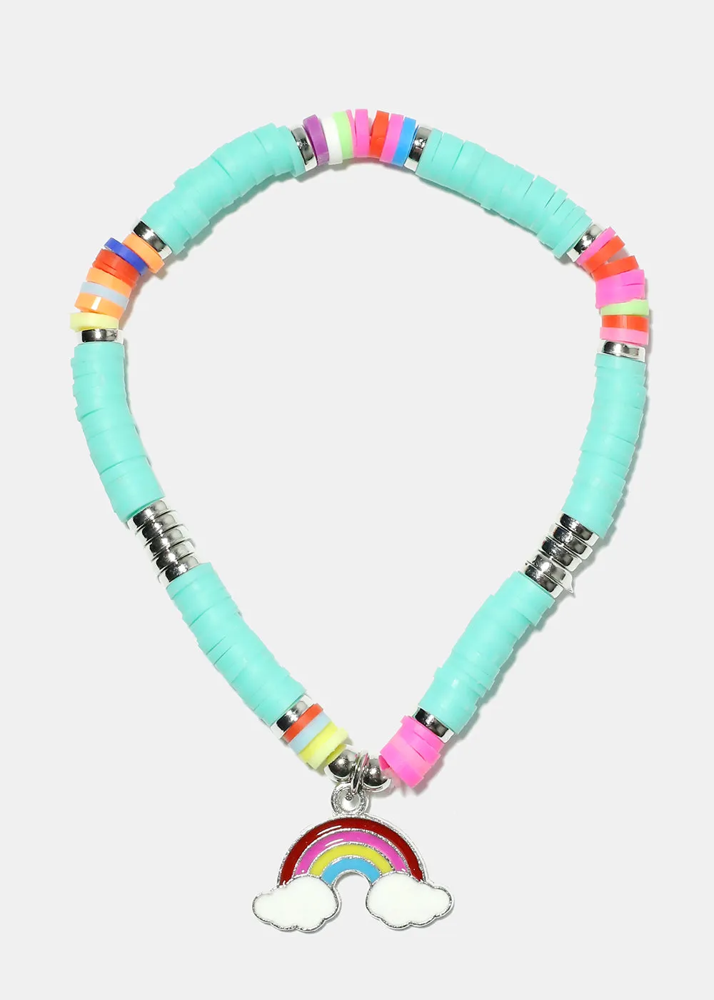 Rainbow Charm Beaded Bracelet