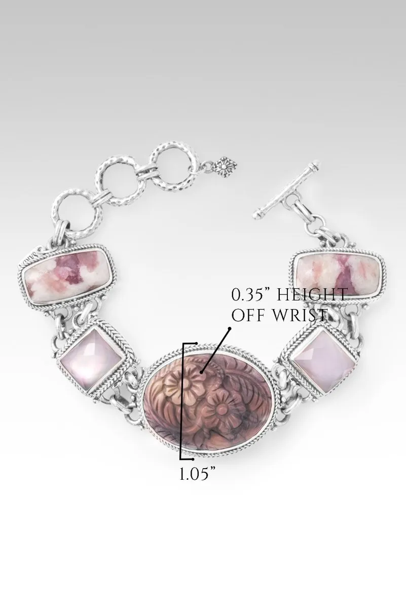 Redemption's Light Bracelet? in Porcelain Jasper, Pink Tourmalinated Quartz, Rose Quartz & Mother of Pearl
