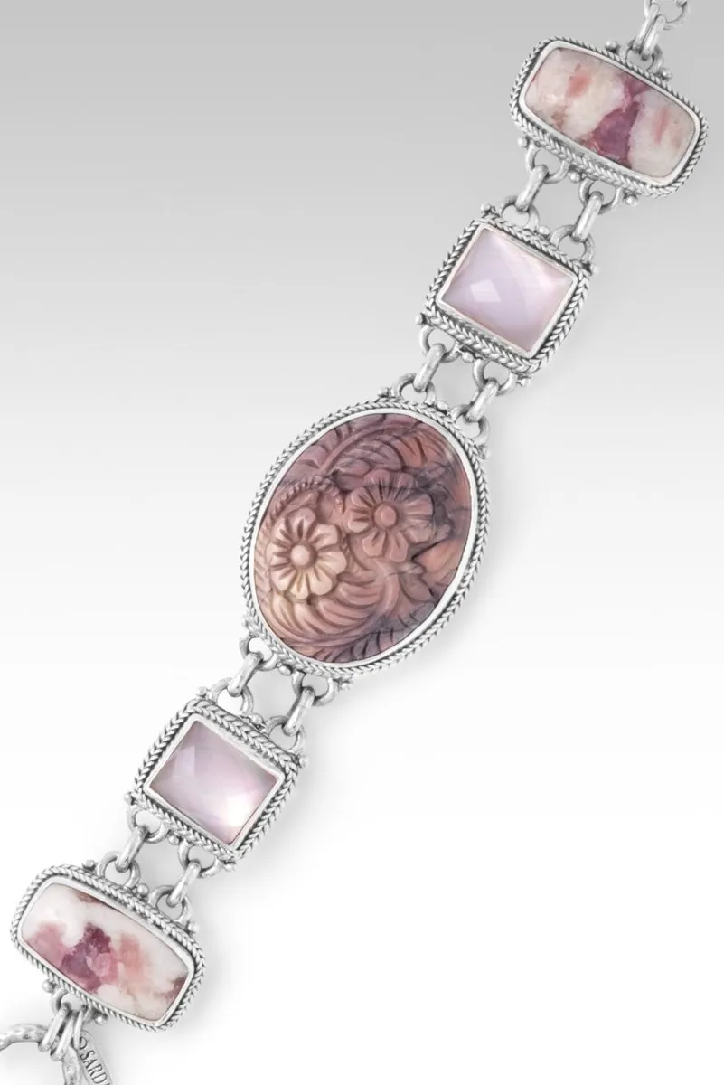 Redemption's Light Bracelet? in Porcelain Jasper, Pink Tourmalinated Quartz, Rose Quartz & Mother of Pearl