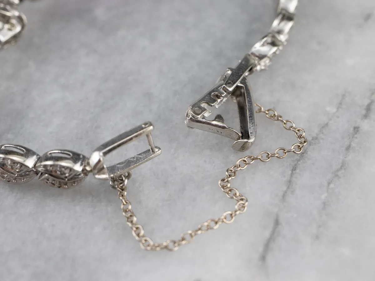 Retro Era Amethyst and Diamond Bracelet
