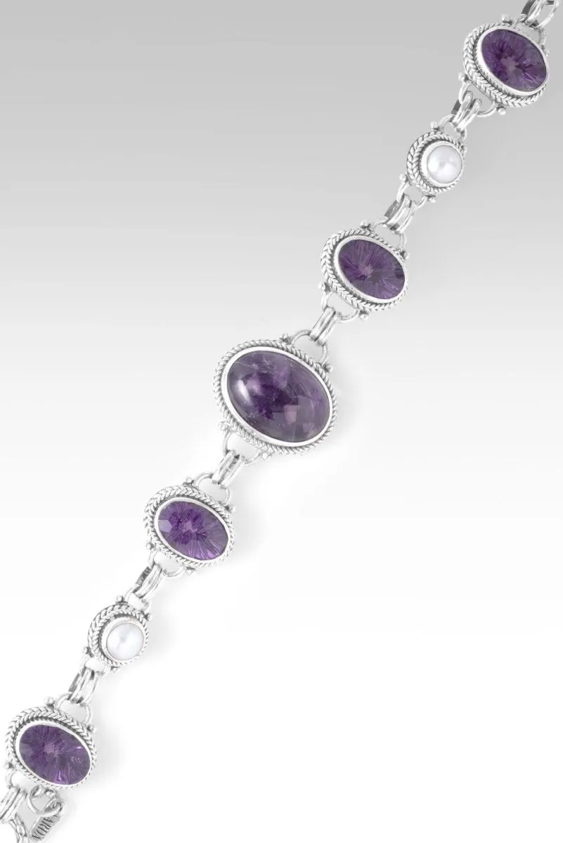 Revive my Faith Bracelet? in Chevron Amethyst, Amethyst & Freshwater Pearl