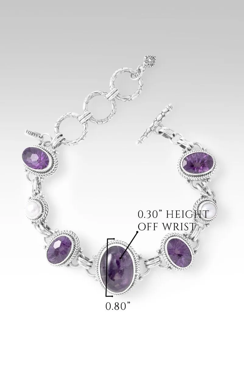 Revive my Faith Bracelet? in Chevron Amethyst, Amethyst & Freshwater Pearl