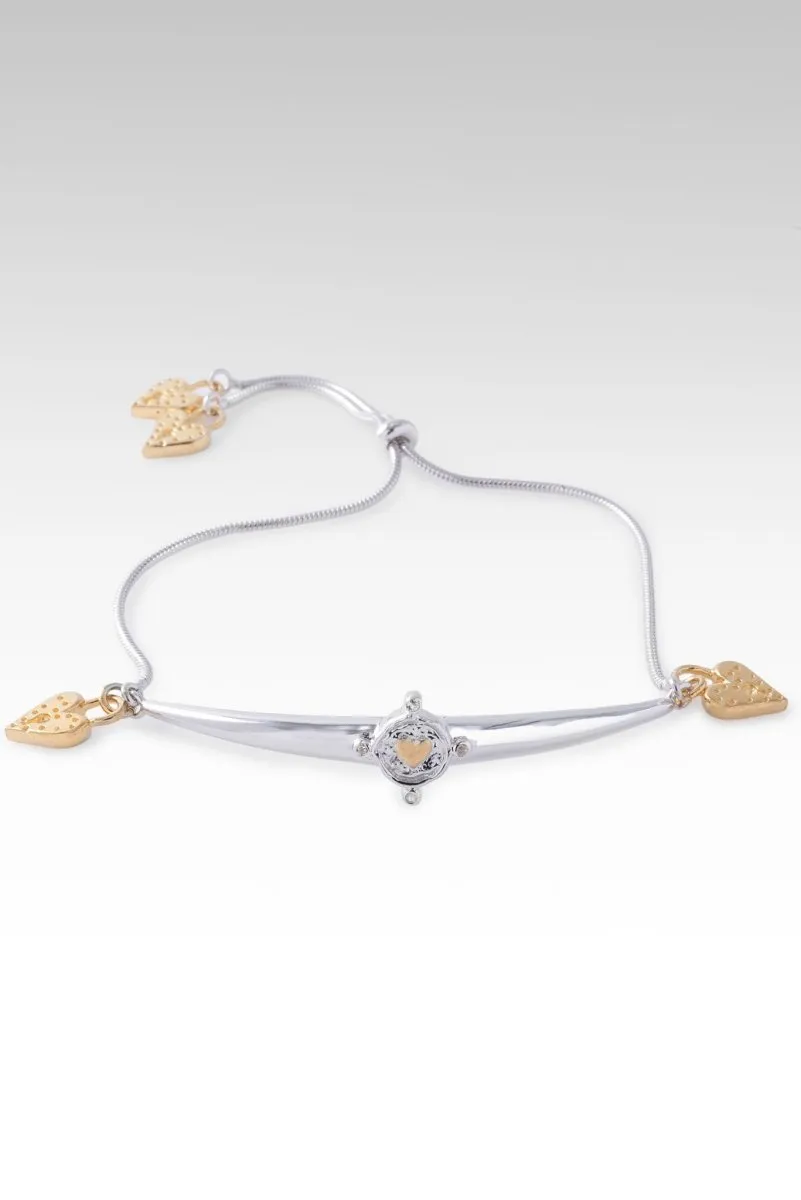 Rhodium Love So Sweet Bracelet? in White Zircon
