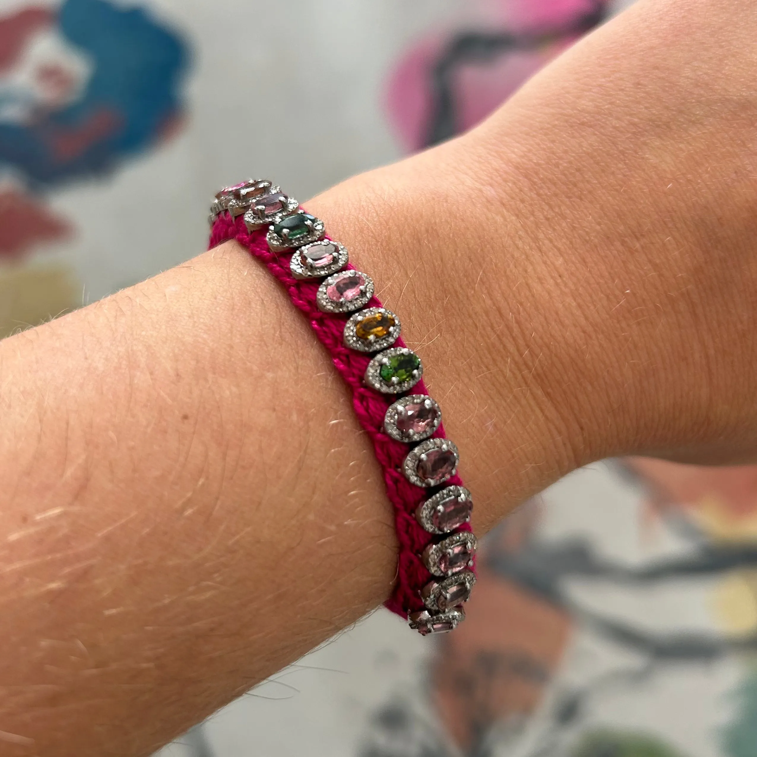 Rio Diamond & Tourmaline Fuchsia Bracelet