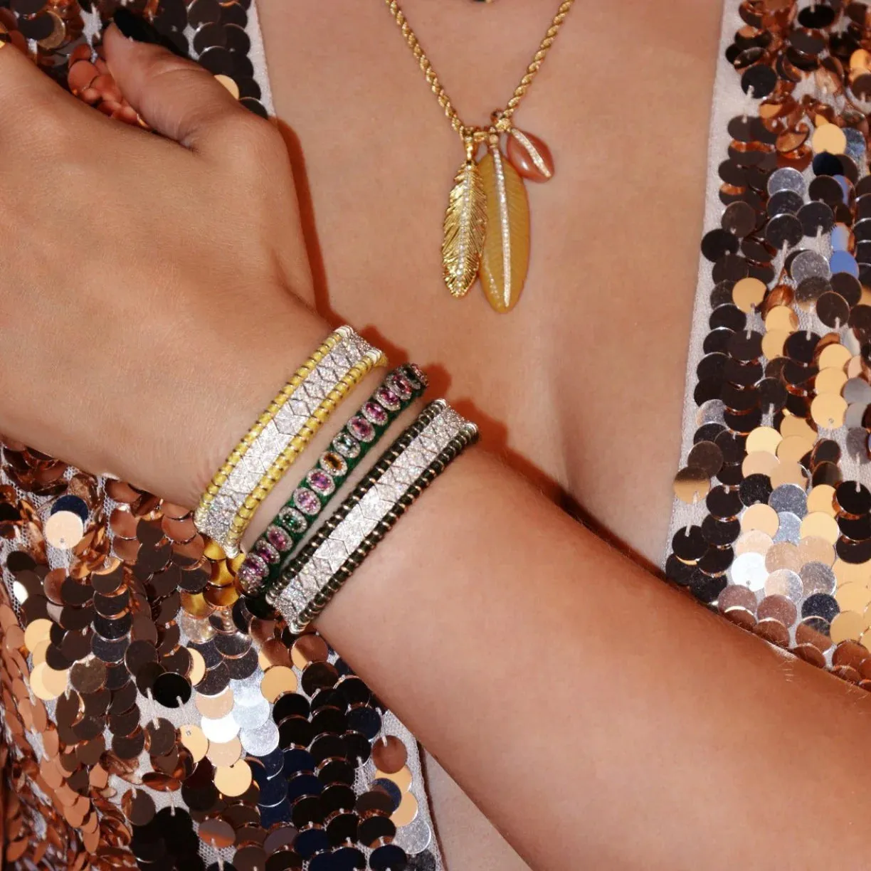 Rio Diamond & Tourmaline Green Bracelet