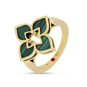 Roberto Coin Venetian Princess 18ct Yellow Gold Malachite Ring