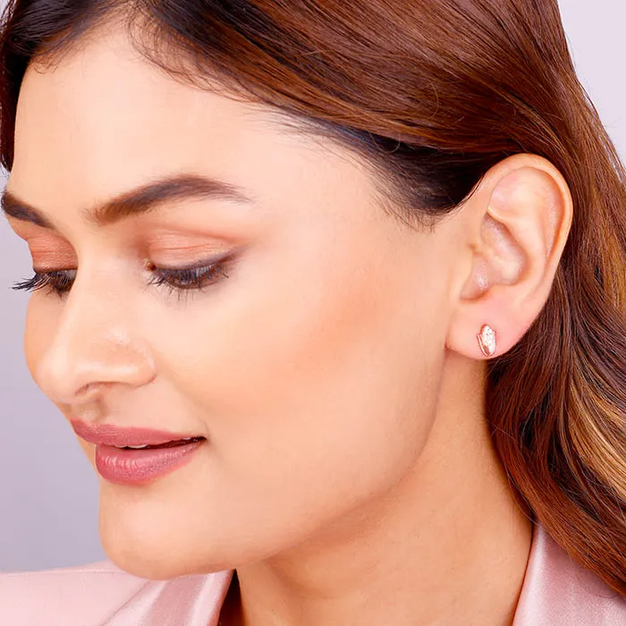 Rose Gold Classic Hamsa Earrings