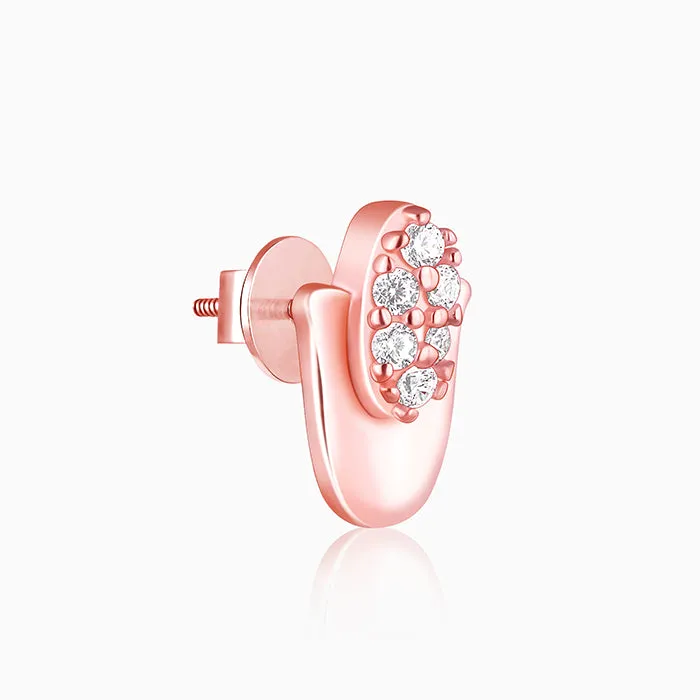 Rose Gold Classic Hamsa Earrings