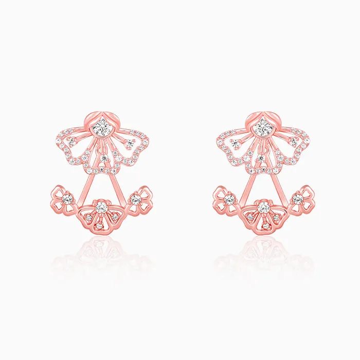 Rose Gold Eyebright Convertible Earrings