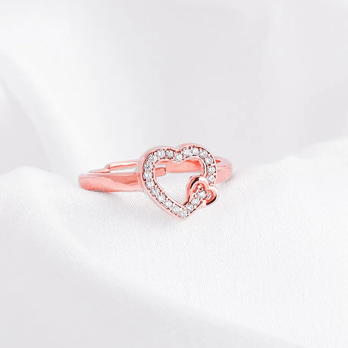 Rose Gold Locked In Love Ring