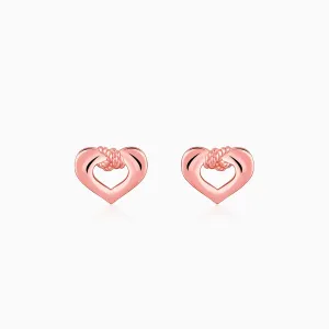 Rose Gold Loveknot Earrings