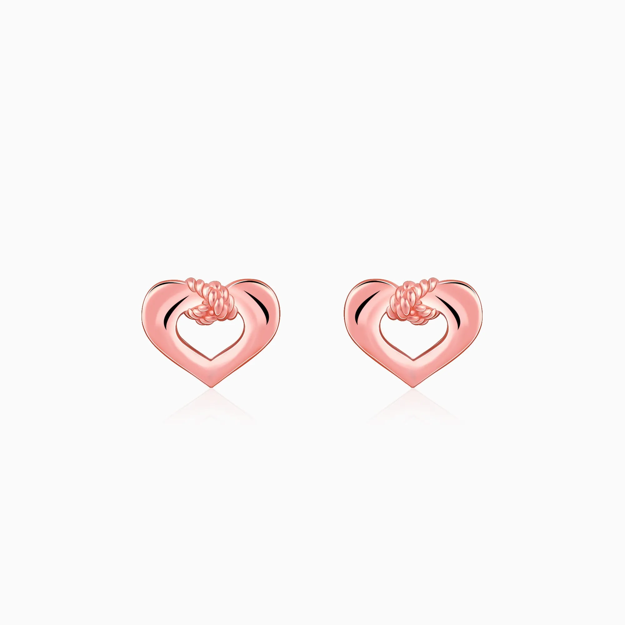 Rose Gold Loveknot Earrings