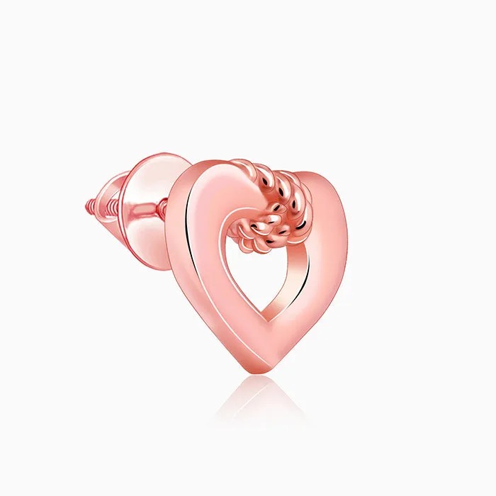 Rose Gold Loveknot Earrings