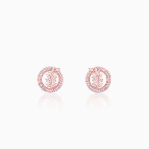 Rose Gold Lush Leaf Earrings