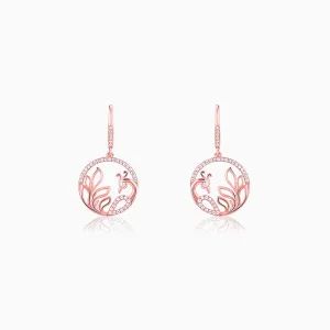 Rose Gold Mayura Hoop Earrings