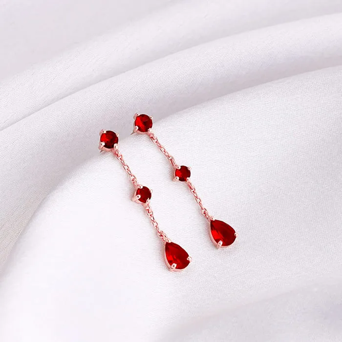Rose Gold Queen of Love Earrings