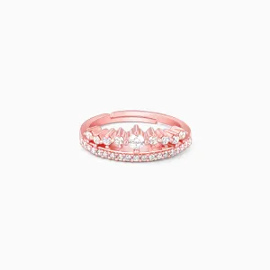 Rose Gold Queen's Crown Ring