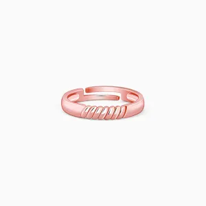 Rose Gold Rope Ring