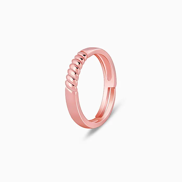 Rose Gold Rope Ring