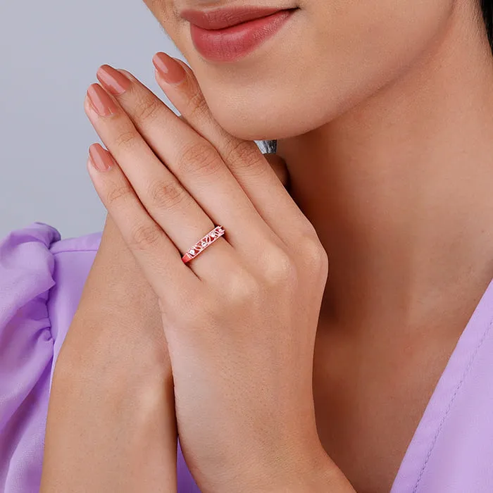 Rose Gold Winged Bling Ring