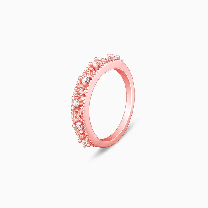 Rose Gold Winged Bling Ring