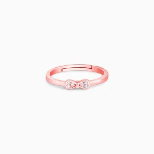 Rose Gold Zircon Bow Beauty Ring