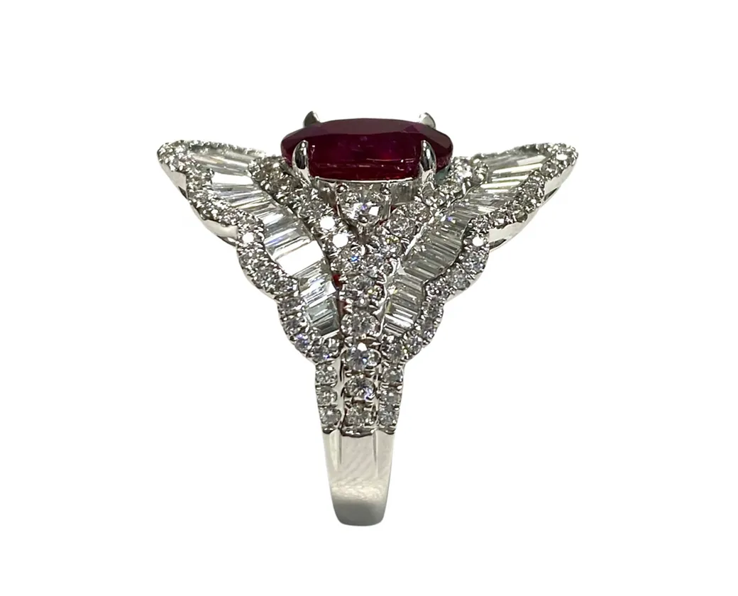 Ruby Oval Ring 3.11 cts