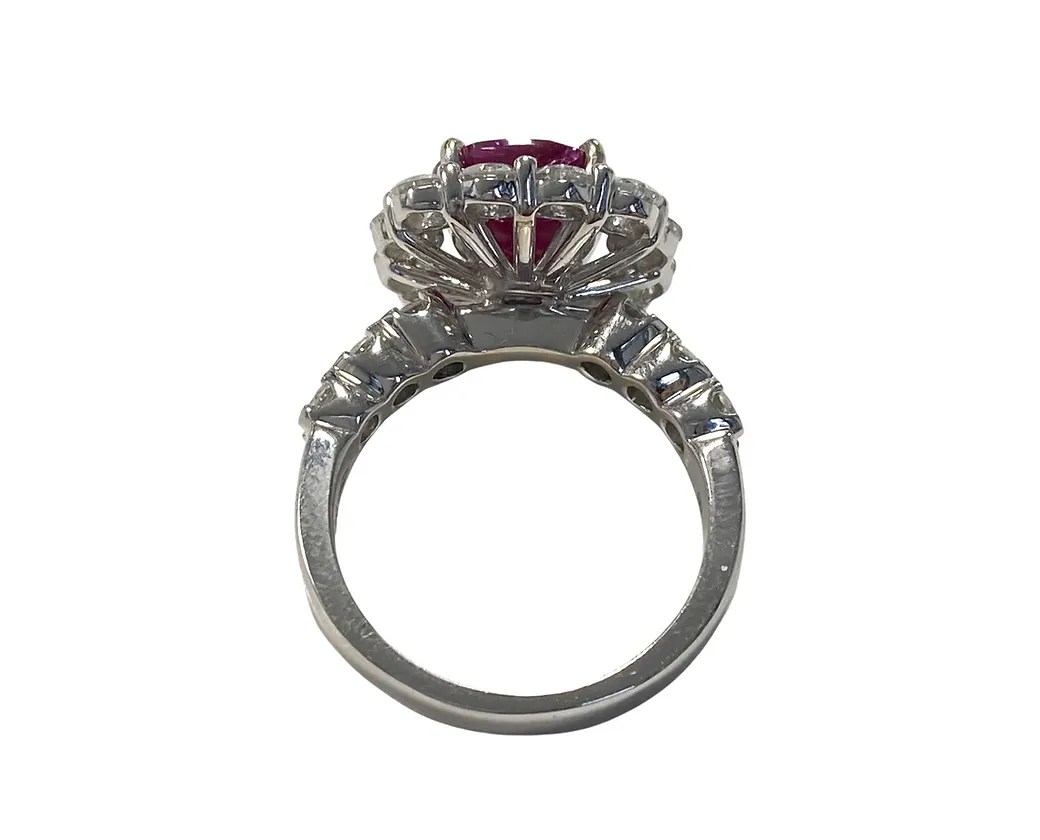Ruby Round Ring 3.79 Cts