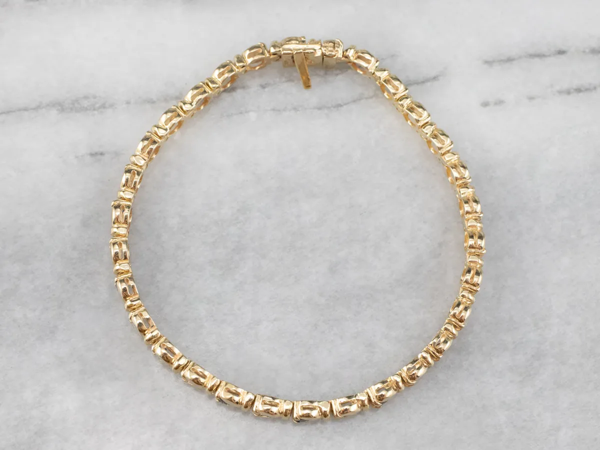 Sapphire Diamond and Gold Bracelet