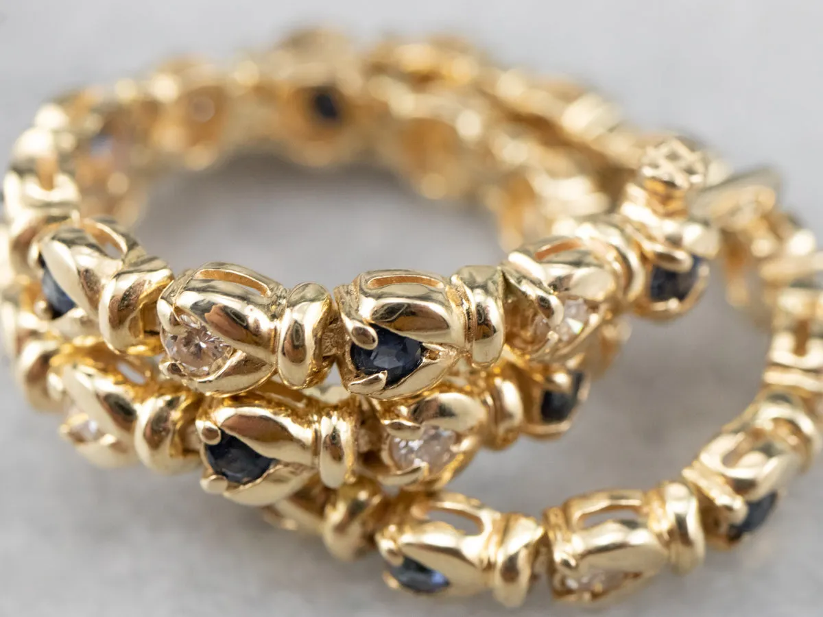 Sapphire Diamond and Gold Bracelet