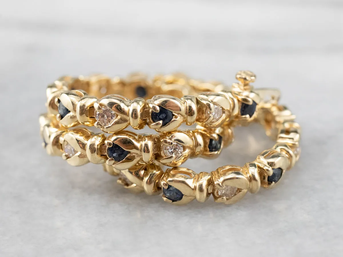 Sapphire Diamond and Gold Bracelet