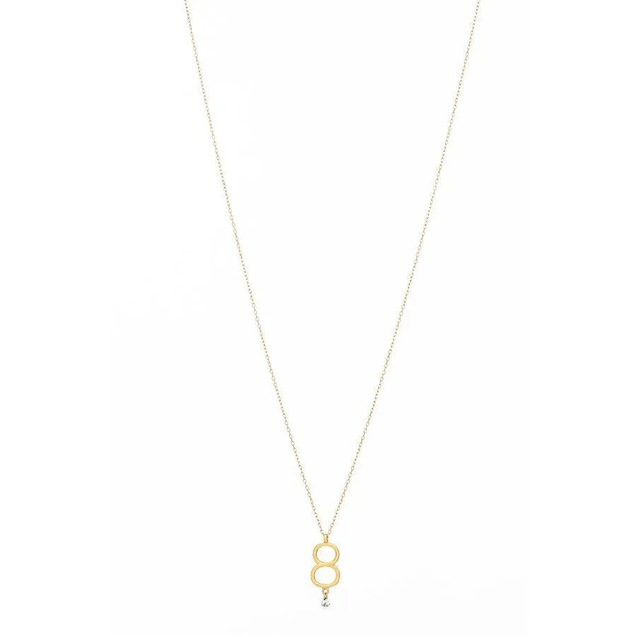 Sautoir 8 18K Gold Necklace w. Diamond