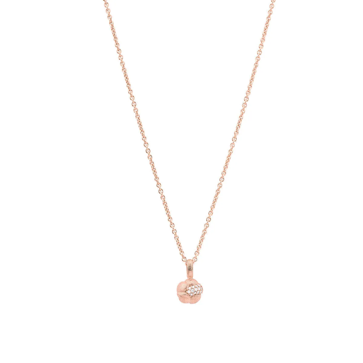 Sav 18K Rosegold Pendant w. 16 Diamonds