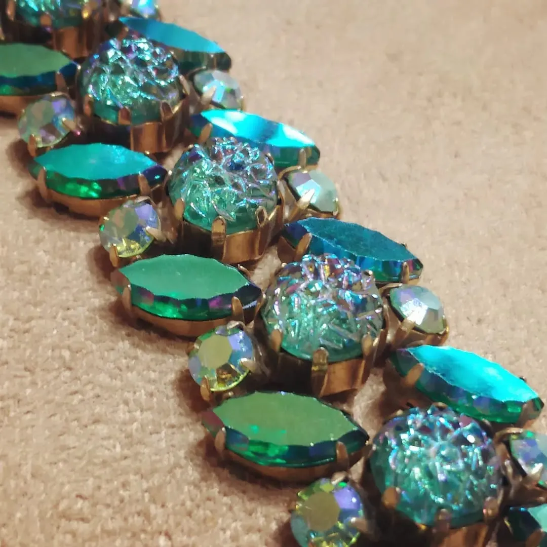 Schiaparelli Green Borealis Vintage Bracelet