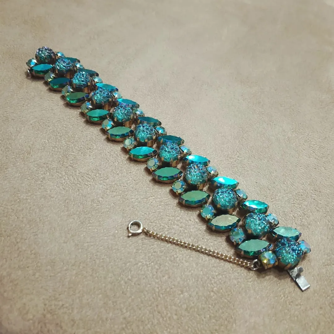 Schiaparelli Green Borealis Vintage Bracelet