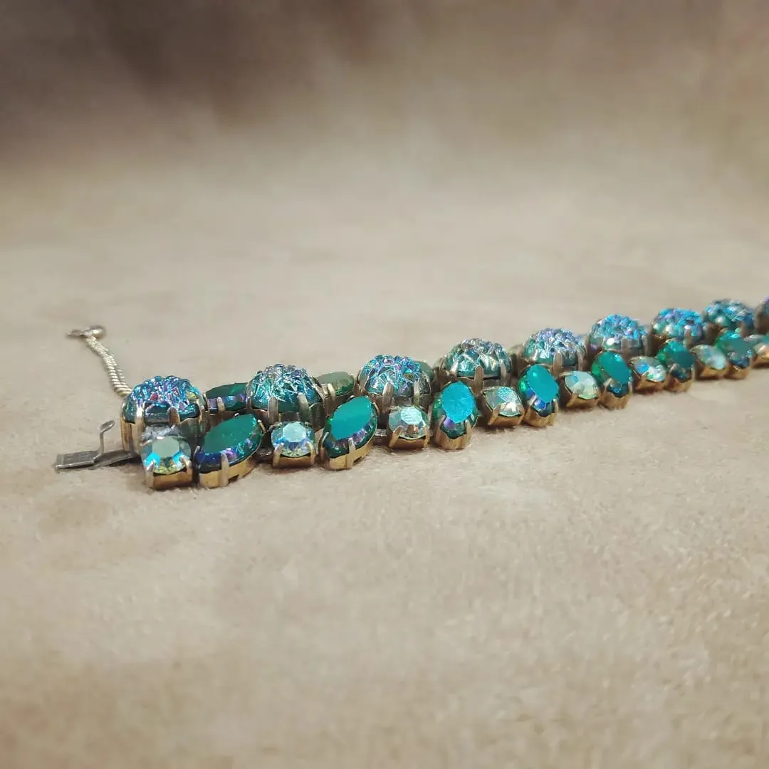 Schiaparelli Green Borealis Vintage Bracelet