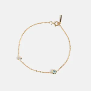 Sena Bracelet with Aquamarine and Diamond