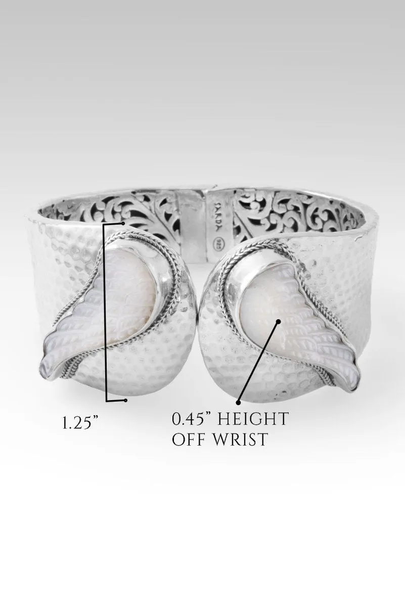 Seraphiel Tip-to-Tip Bracelet? in White Mother of Pearl