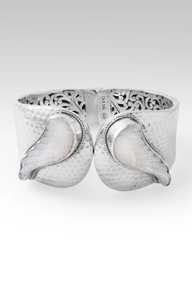 Seraphiel Tip-to-Tip Bracelet? in White Mother of Pearl