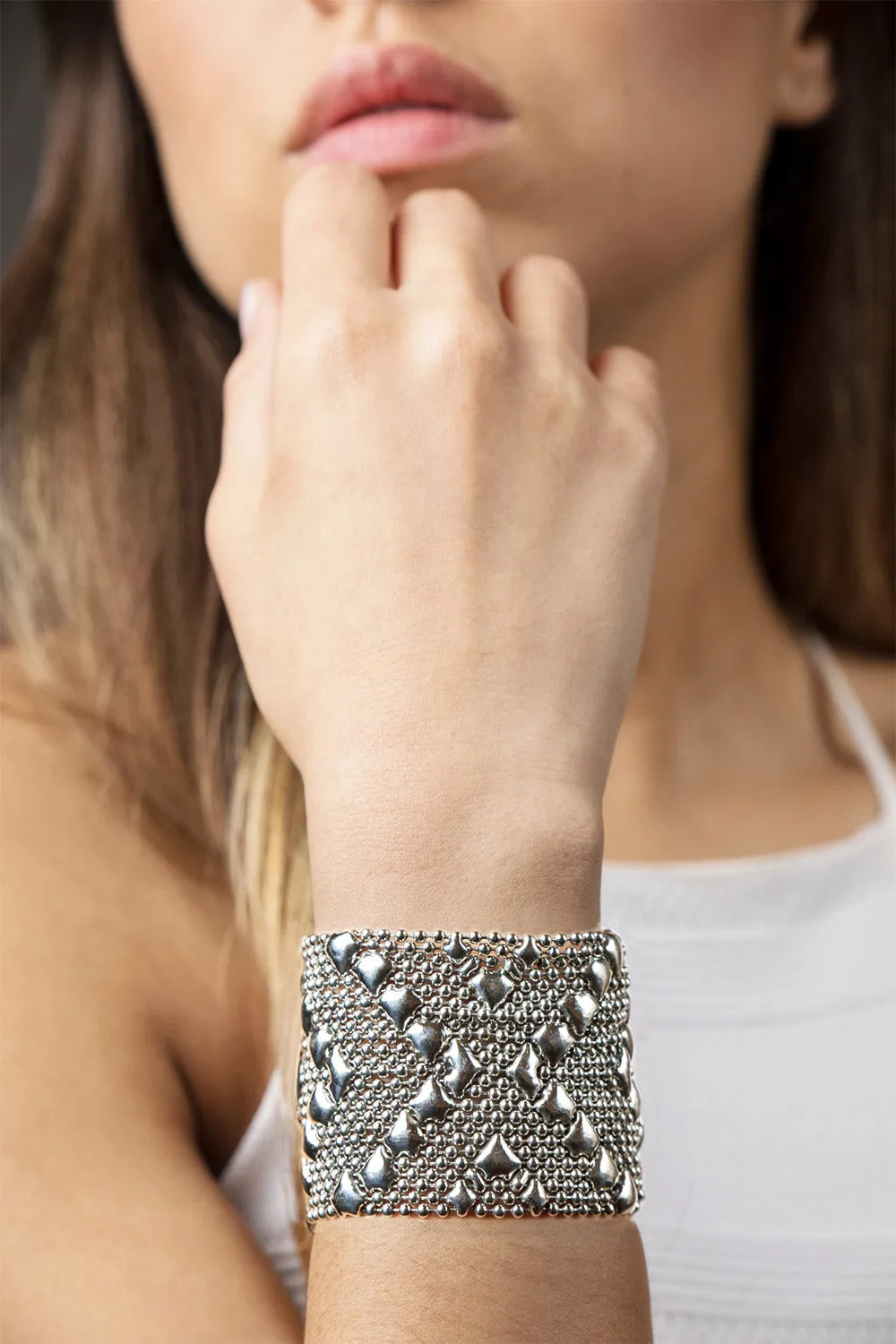 SG Liquid Metal B108-AS Antique Silver Bracelet by Sergio Gutierrez