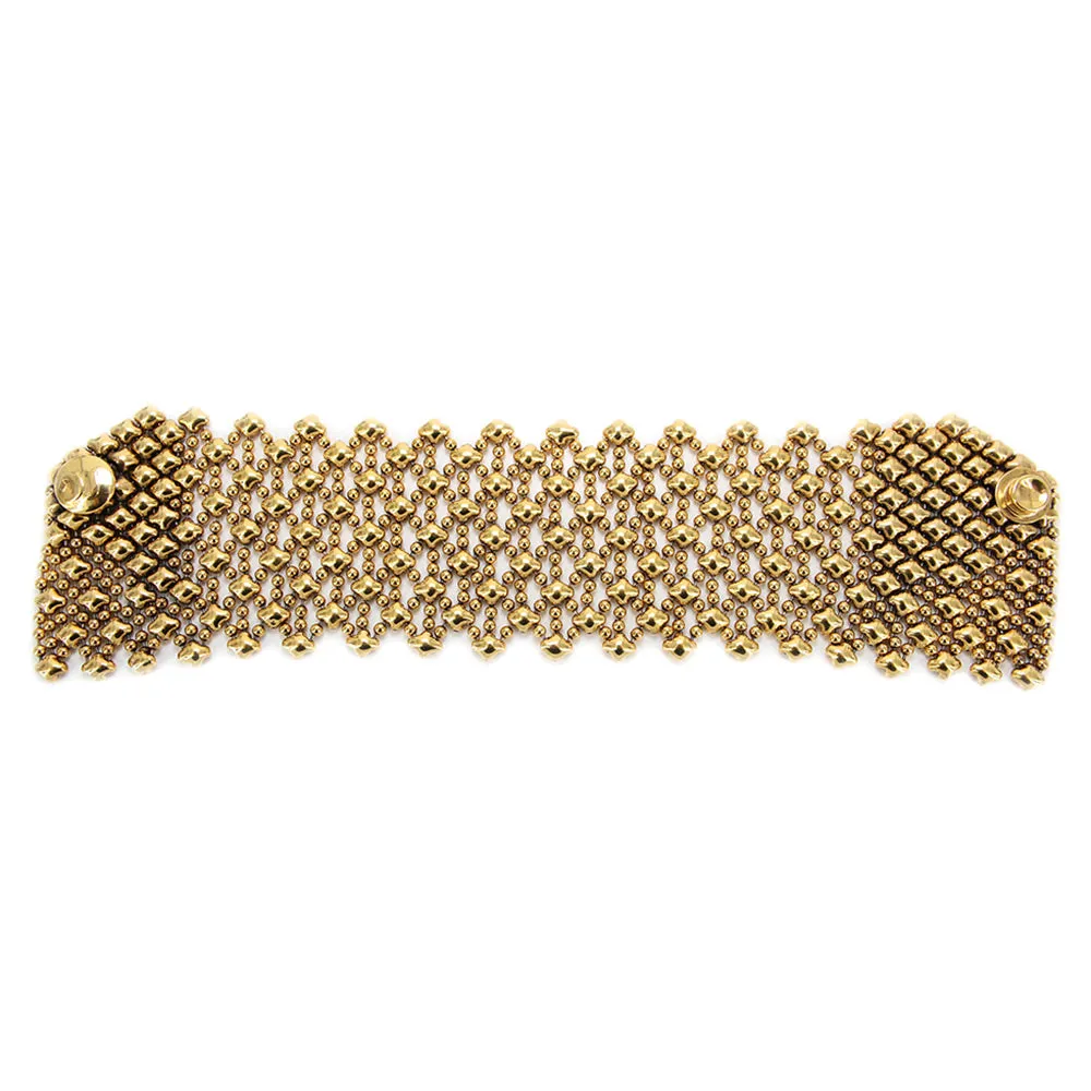 SG Liquid Metal B79-AG Antique Gold 24K Bracelet by Sergio Gutierrez