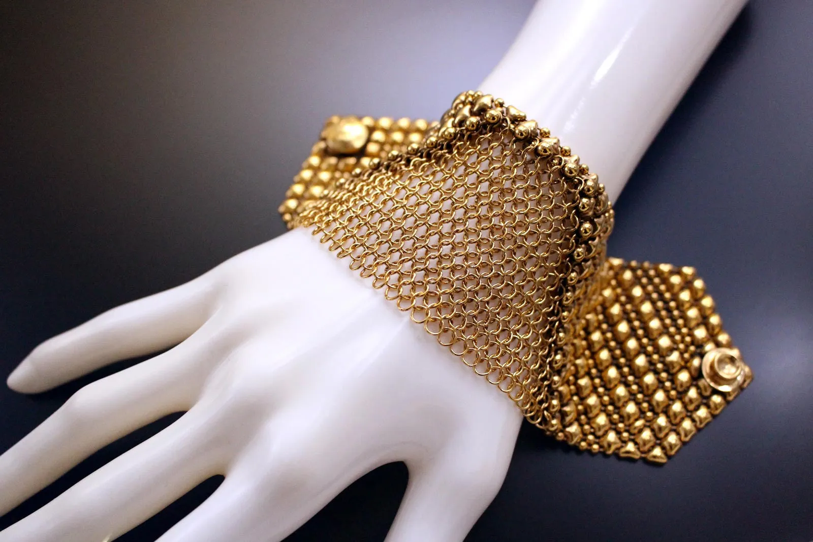SG Liquid Metal Chainmail CMB6-AG (Antique Gold Bracelet) by Sergio Gutierrez