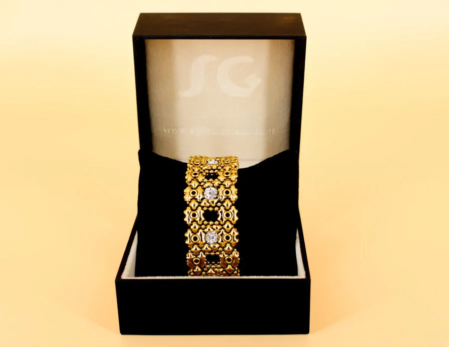 SG Liquid Metal RTB27 ?C AG (24K antique gold finish) Bracelet by Sergio Gutierrez