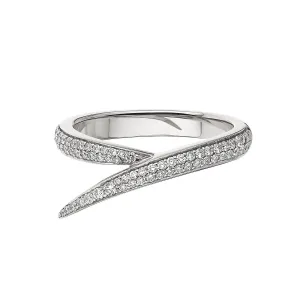 Shaun Leane Interlocking 18ct White Gold Diamond Single Ring D