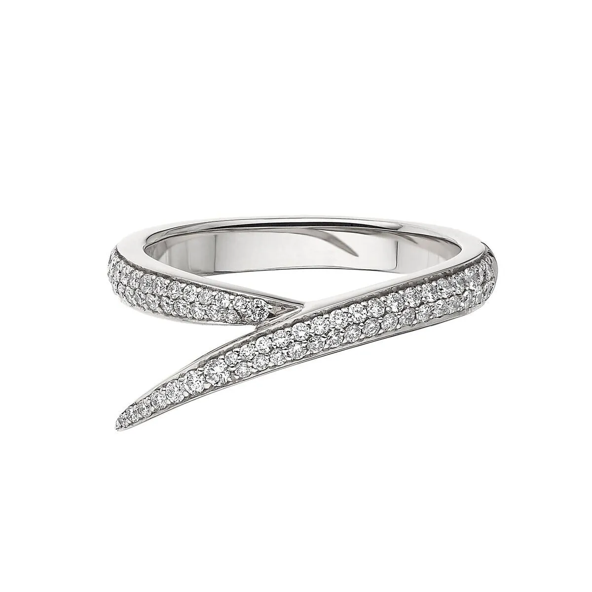 Shaun Leane Interlocking 18ct White Gold Diamond Single Ring D
