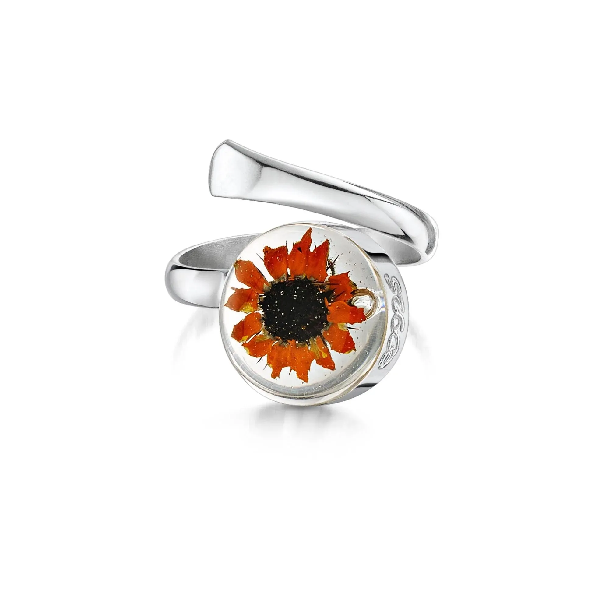 Shrieking Violet Sterling Silver Susan Sunflower Adjustable Ring D