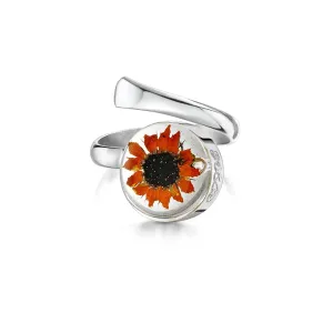 Shrieking Violet Sterling Silver Susan Sunflower Adjustable Ring D