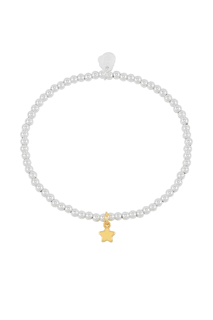 Sienna Beaded Puffy Star Charm Bracelet