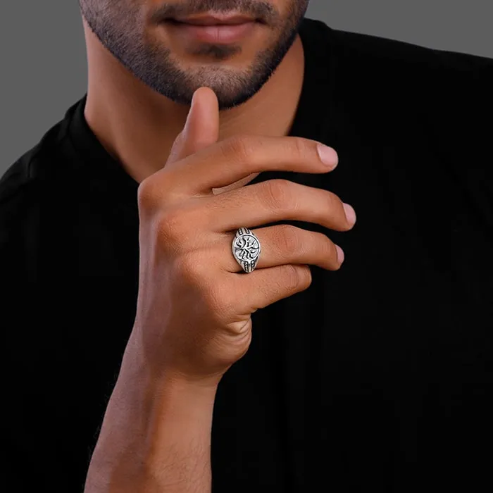 Silver Adam's Tree Ring For Him
